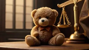 nounours posé sur une table